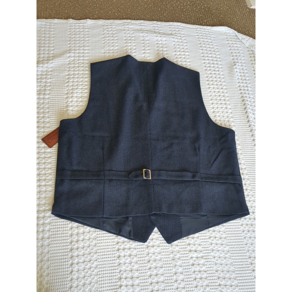 NWT Outback Trading Company Jesse Herringbone Wool Blend Vest Size XL Blue - Picture 4 of 9